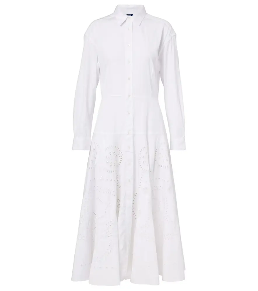 Polo Ralph Lauren Broderie anglaise cotton shirt dress