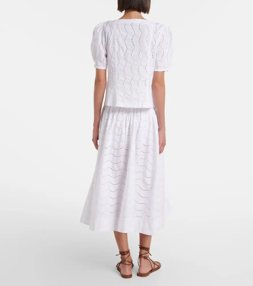 Polo Ralph Lauren Broderie anglaise cotton midi skirt | Thumbnail 5 Polo Ralph Lauren Broderie anglaise cotton midi skirt | Thumbnail 5