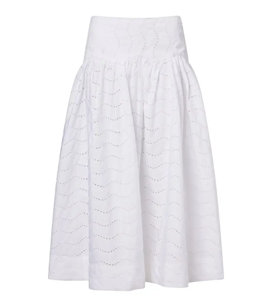 Polo Ralph Lauren Broderie anglaise cotton midi skirt | Image 1 Polo Ralph Lauren Broderie anglaise cotton midi skirt | Image 1
