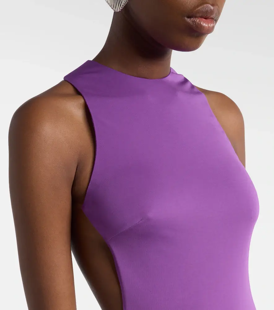 DE LA VALI Maha beaded open-back jersey gown | Thumbnail 2