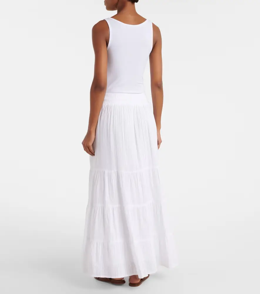 Melissa Odabash Dee tiered cotton maxi skirt | Thumbnail 4 Melissa Odabash Dee tiered cotton maxi skirt | Thumbnail 4