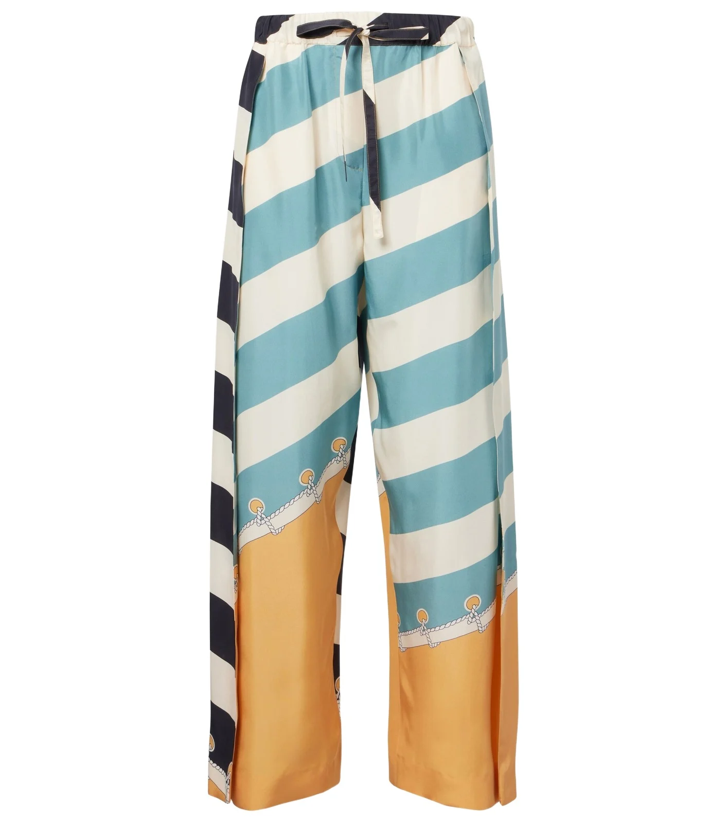 Printed silk wide-leg pants Printed silk wide-leg pants