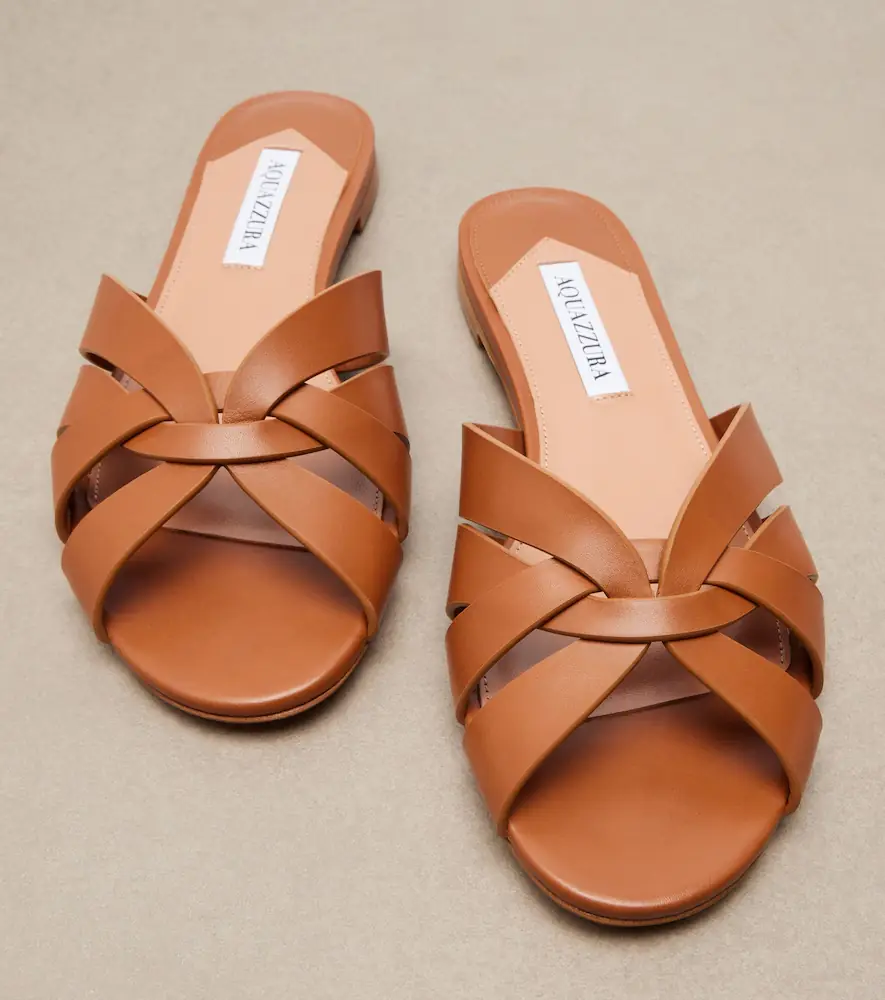 Aquazzura Copacabana leather slides | Thumbnail 3 Aquazzura Copacabana leather slides | Thumbnail 3