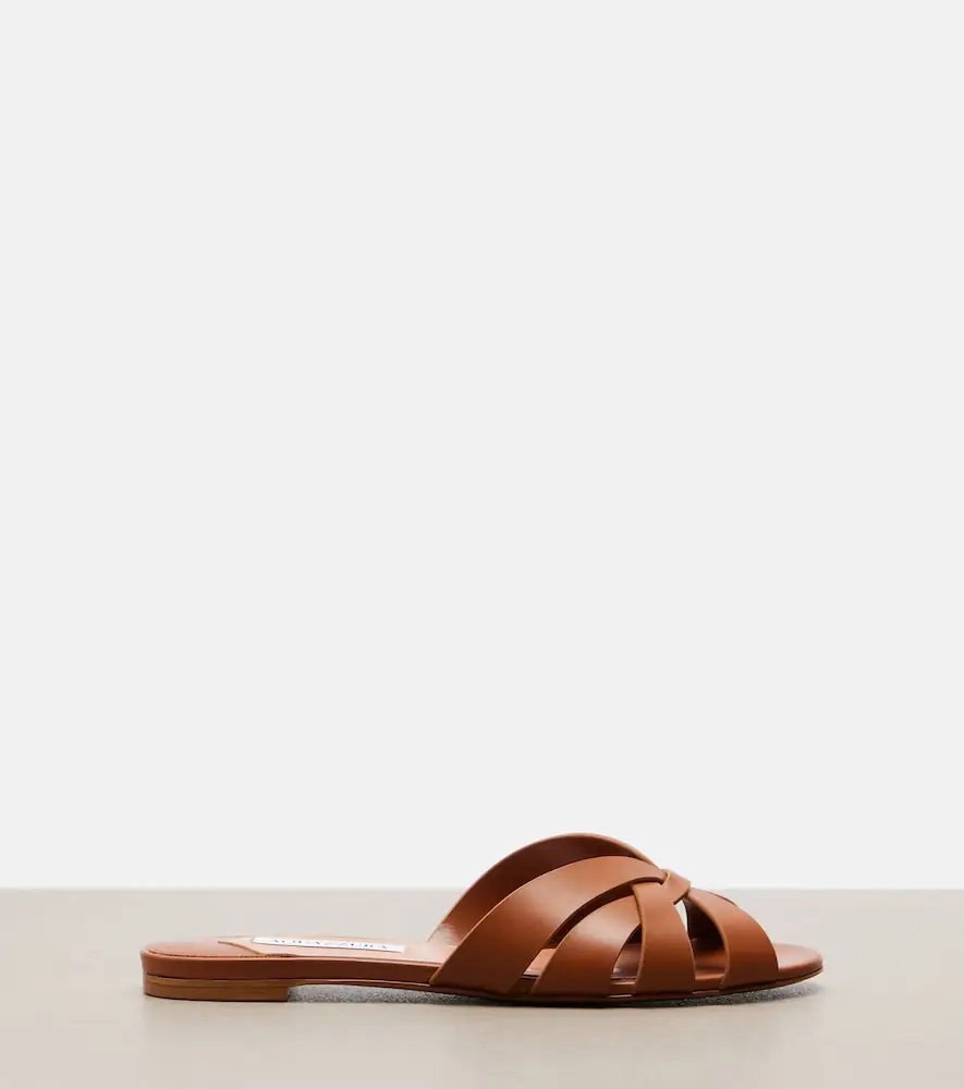 Aquazzura Copacabana leather slides | Thumbnail 4 Aquazzura Copacabana leather slides | Thumbnail 4