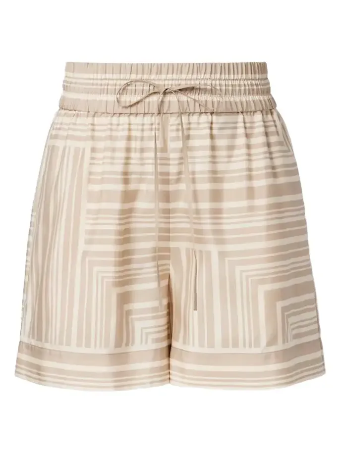 Laven checked silk shorts Laven checked silk shorts