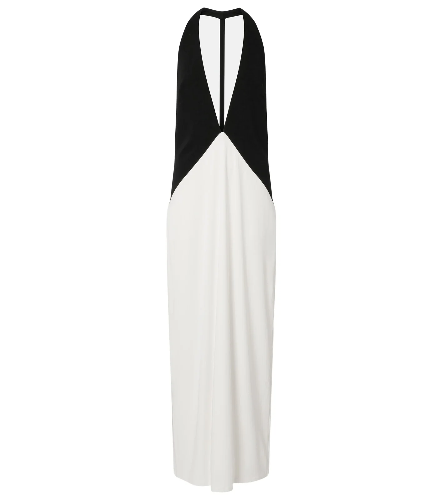 ADRIANA DEGREAS Halterneck jersey maxi dress