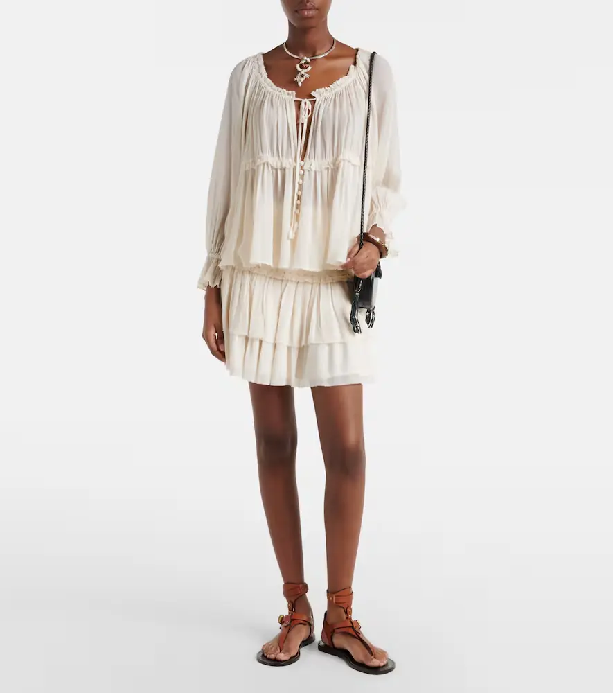 Poupette St Barth Farrah tiered miniskirt | Thumbnail 5 Poupette St Barth Farrah tiered miniskirt | Thumbnail 5