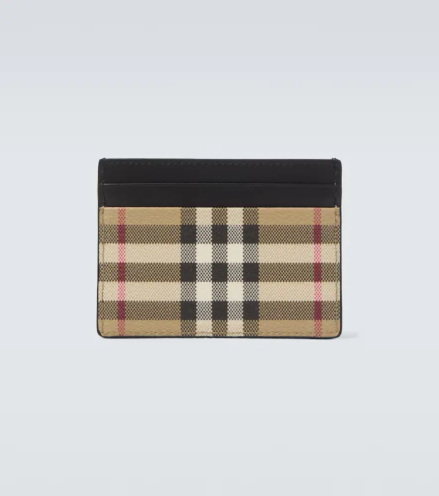 Burberry Check leather-trimmed cardholder | Thumbnail 2 Burberry Check leather-trimmed cardholder | Thumbnail 2
