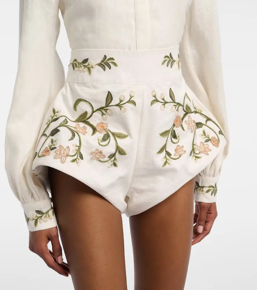 Agua by Agua Bendita Gatti embroidered linen shorts | Thumbnail 2 Agua by Agua Bendita Gatti embroidered linen shorts | Thumbnail 2