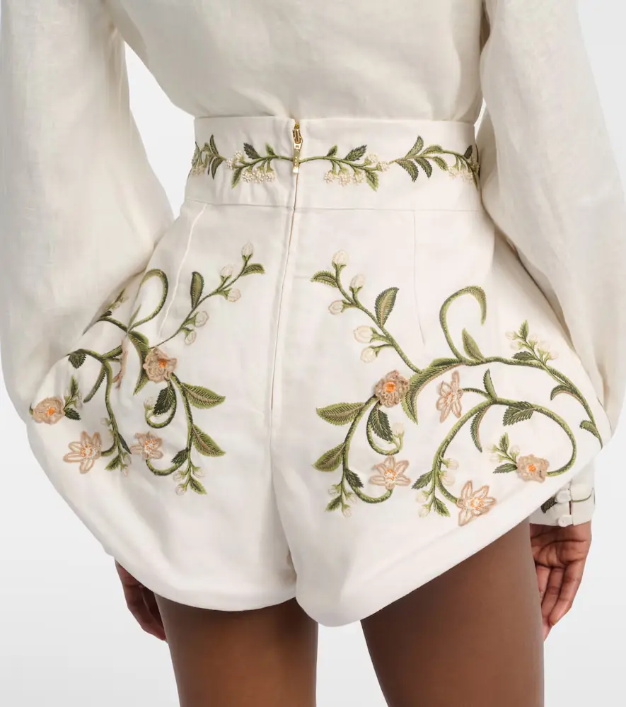Agua by Agua Bendita Gatti embroidered linen shorts | Thumbnail 4 Agua by Agua Bendita Gatti embroidered linen shorts | Thumbnail 4