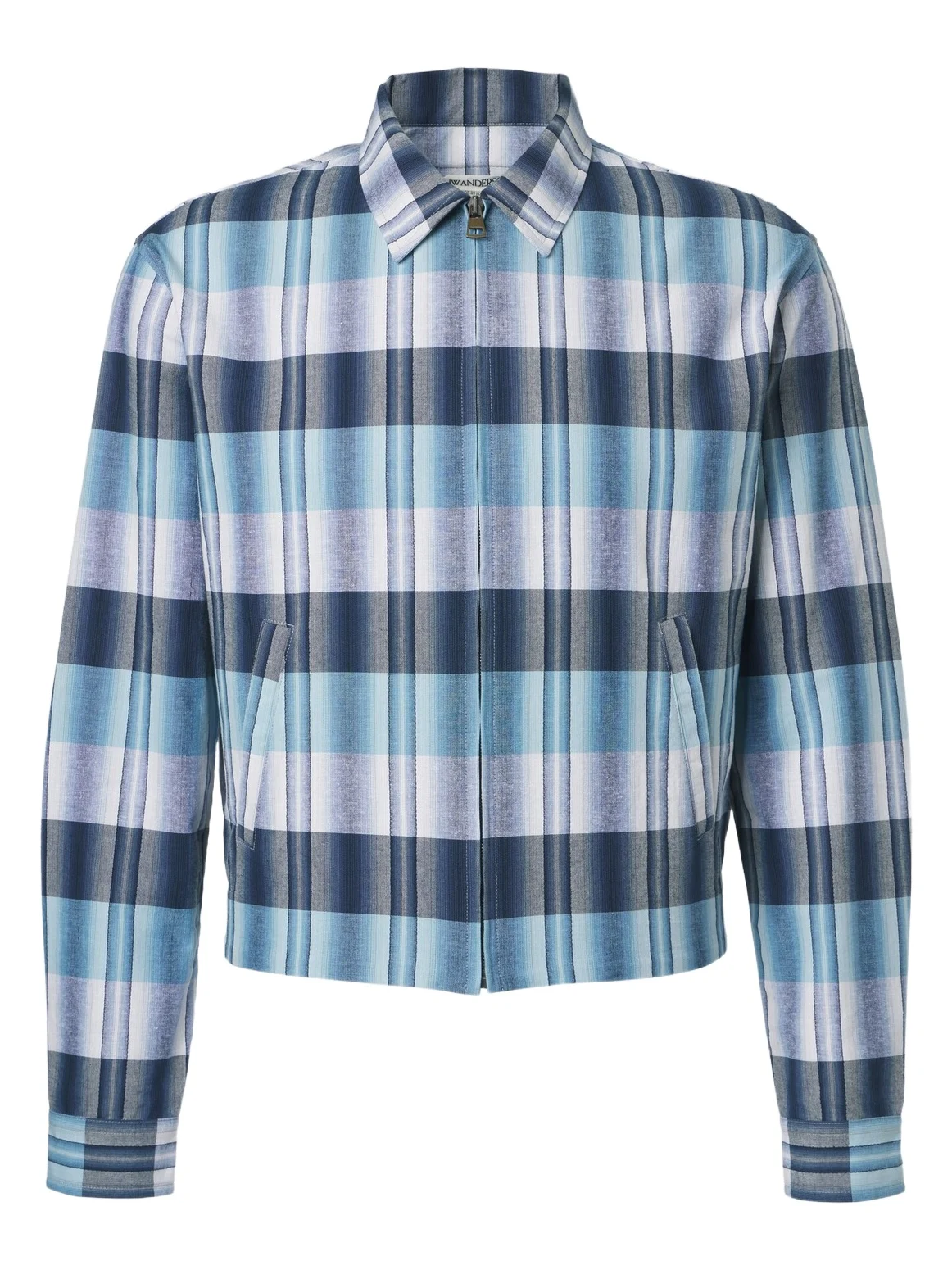 Checked cotton blouson jacket Checked cotton blouson jacket