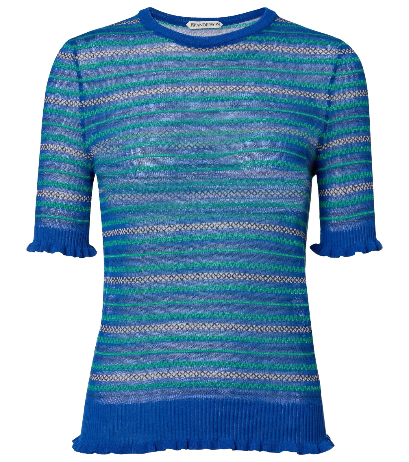 Striped cotton-blend T-shirt Striped cotton-blend T-shirt