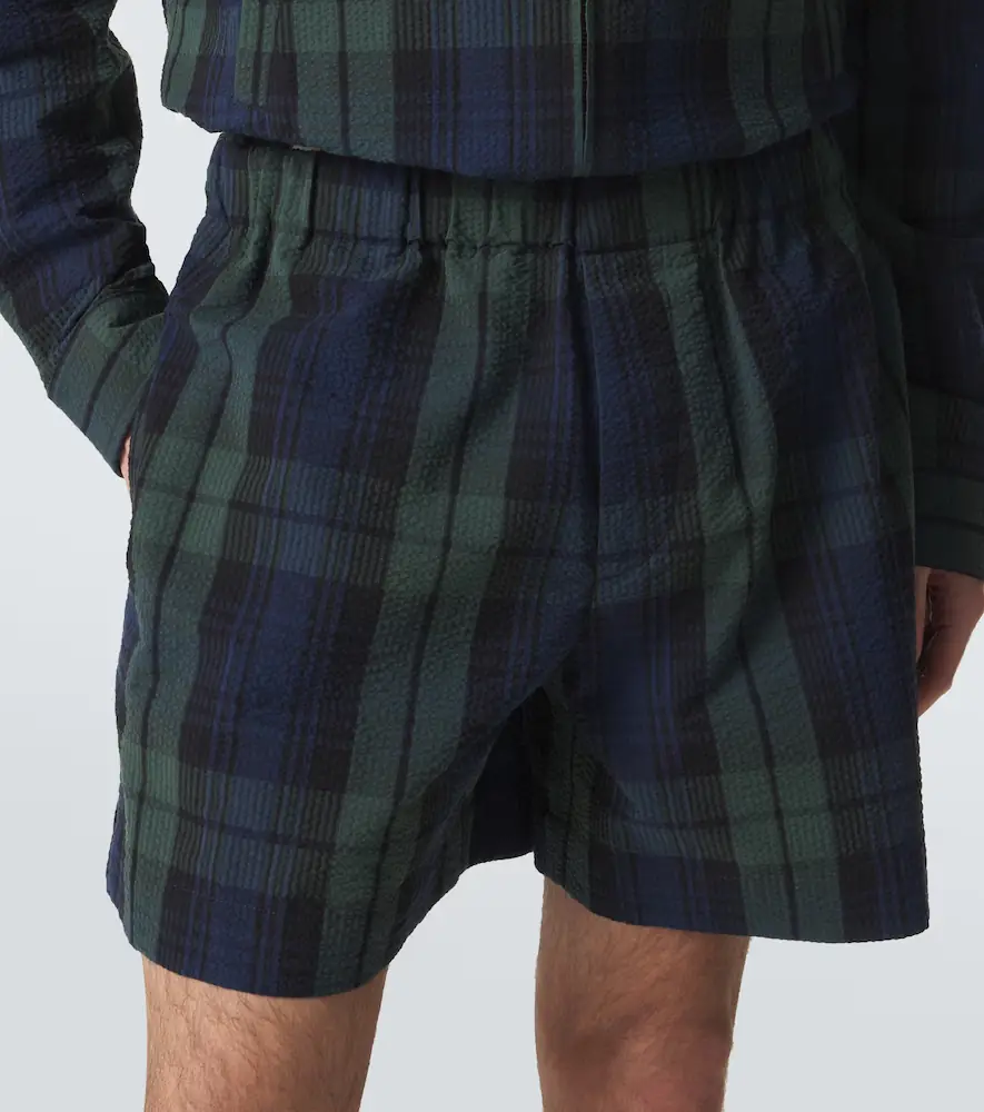JW Anderson Checked cotton seersucker shorts | Thumbnail 2