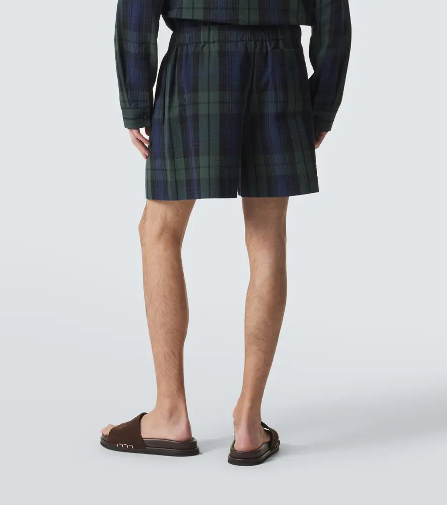 JW Anderson Checked cotton seersucker shorts | Thumbnail 3