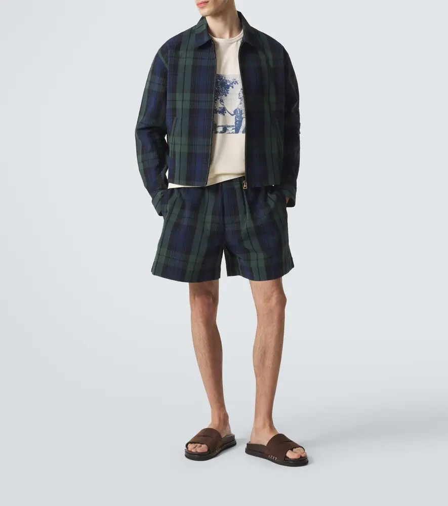 JW Anderson Checked cotton seersucker shorts | Thumbnail 4