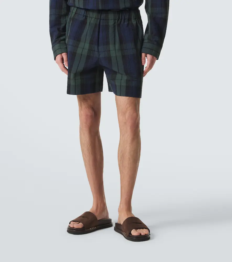 JW Anderson Checked cotton seersucker shorts | Thumbnail 5