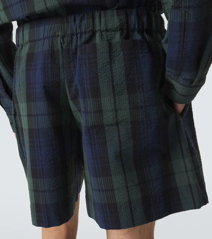 JW Anderson Checked cotton seersucker shorts | Thumbnail 6