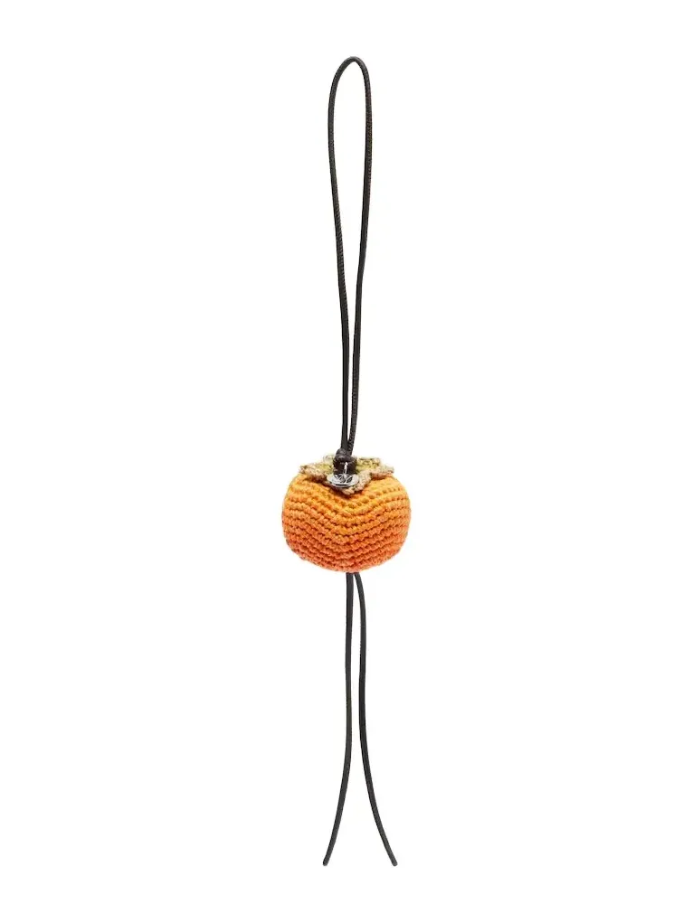 Persimmon crochet bag charm Persimmon crochet bag charm