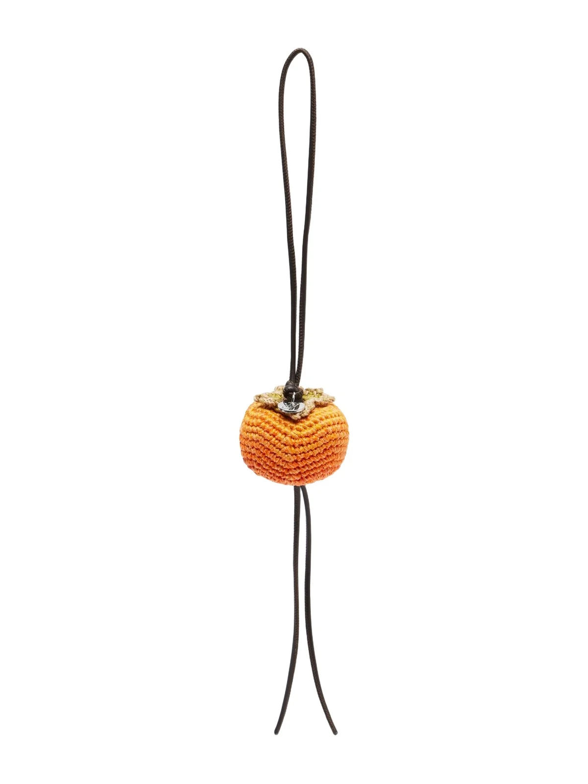 Persimmon crochet bag charm