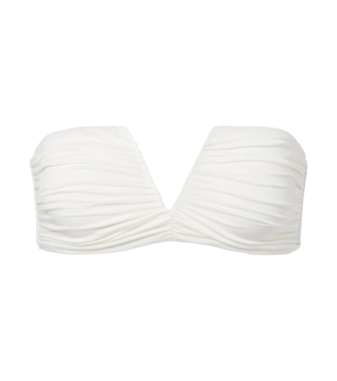 JADE SWIM Clara ruched bandeau bikini top