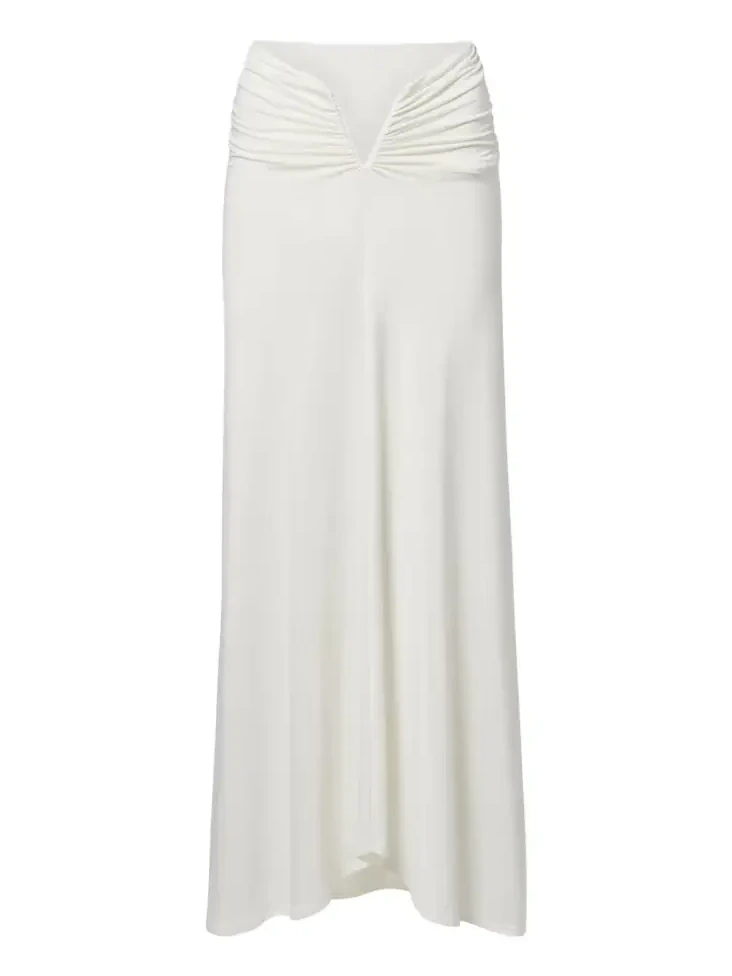 Skyla ruched jersey maxi skirt