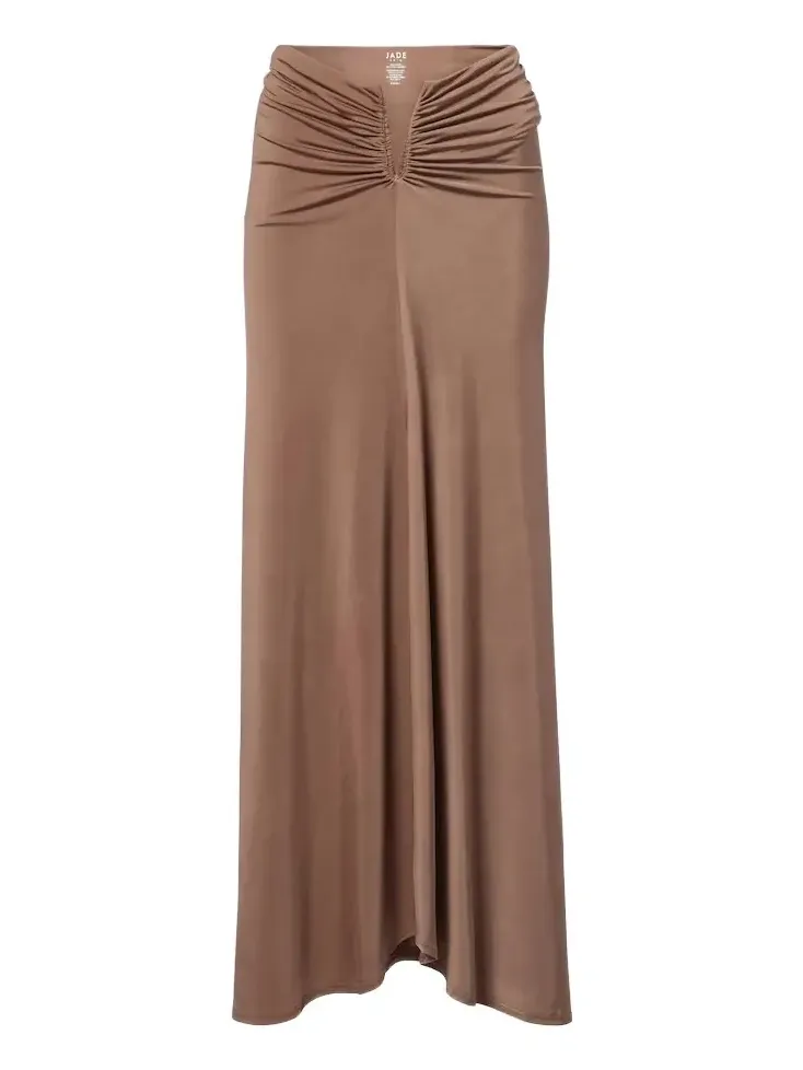 Skyla ruched jersey maxi skirt