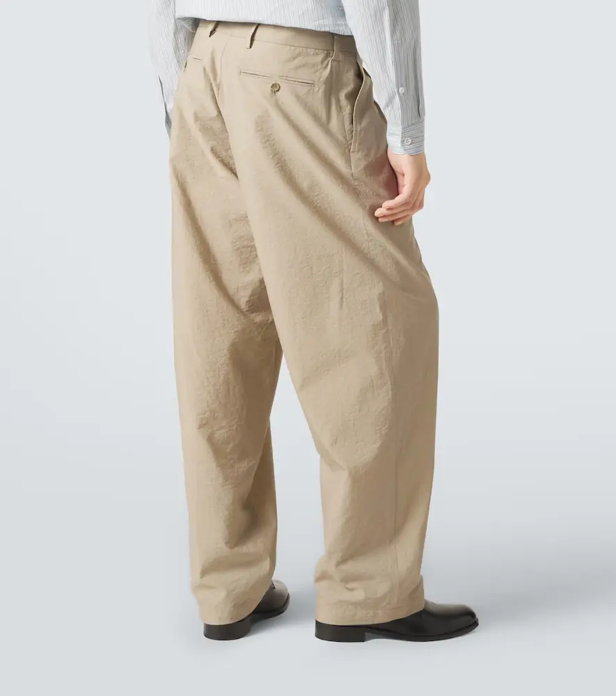 Giorgio Armani Archivio pleated cotton-blend straight pants | Thumbnail 4 Giorgio Armani Archivio pleated cotton-blend straight pants | Thumbnail 4