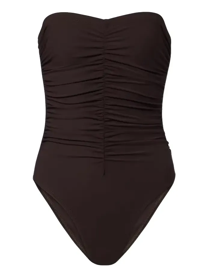Ruched bandeau swimsuit