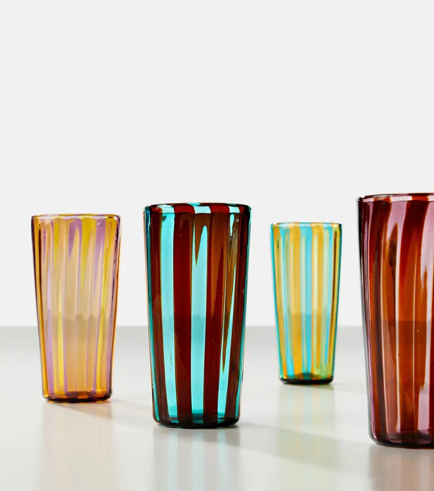 Akua Objects Augusta set of 4 striped glasses | Thumbnail 3