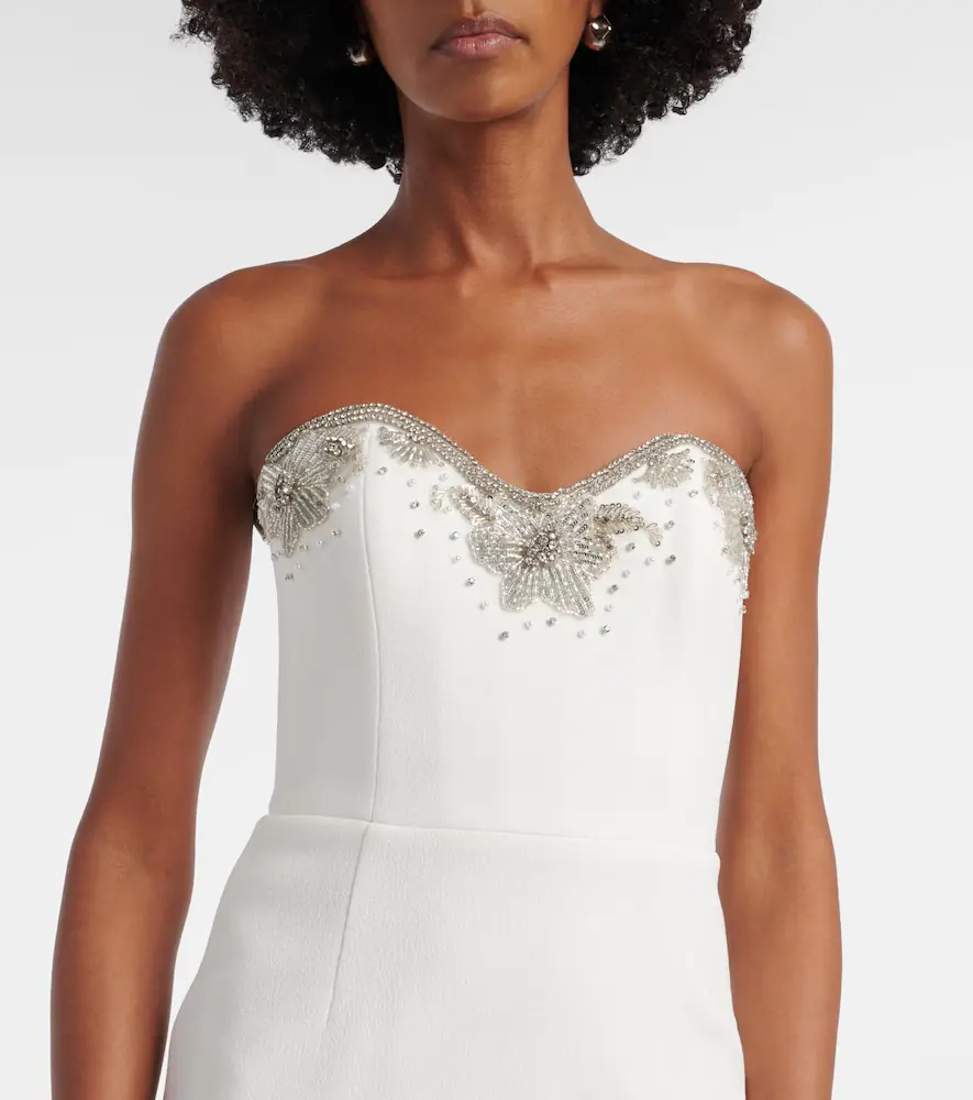 Rebecca Vallance Bridal Melva embellished crêpe gown | Thumbnail 2 Rebecca Vallance Bridal Melva embellished crêpe gown | Thumbnail 2