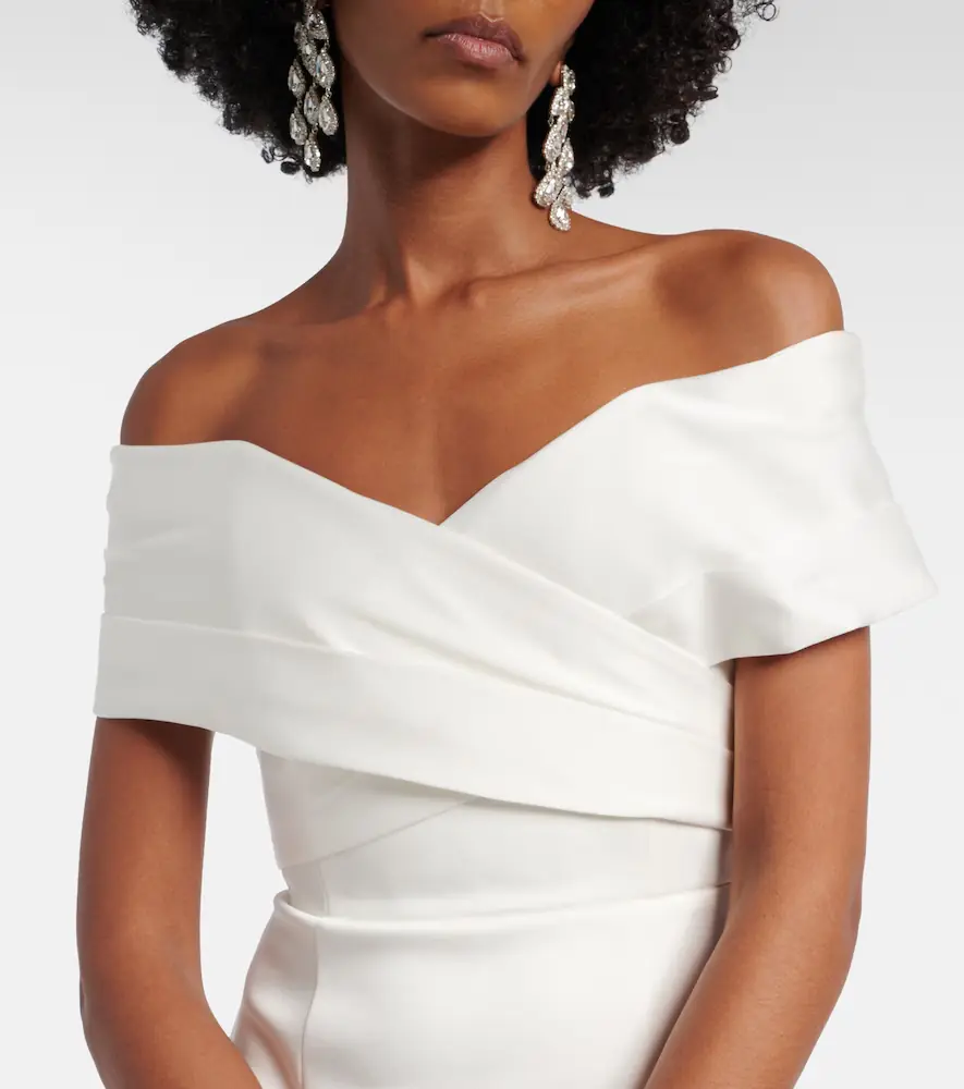 Rebecca Vallance Bridal Blaise off-shoulder satin gown | Thumbnail 3 Rebecca Vallance Bridal Blaise off-shoulder satin gown | Thumbnail 3