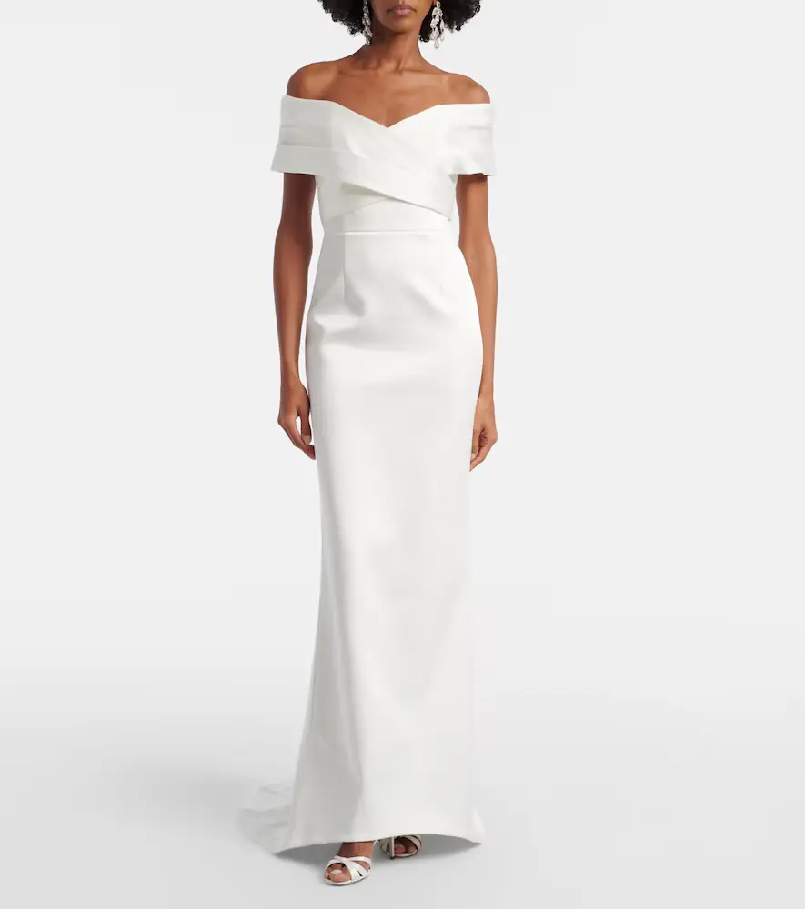 Rebecca Vallance Bridal Blaise off-shoulder satin gown | Thumbnail 4 Rebecca Vallance Bridal Blaise off-shoulder satin gown | Thumbnail 4