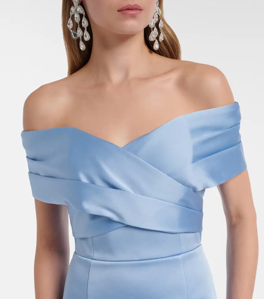 Rebecca Vallance Kai off-shoulder satin gown | Thumbnail 4 Rebecca Vallance Kai off-shoulder satin gown | Thumbnail 4