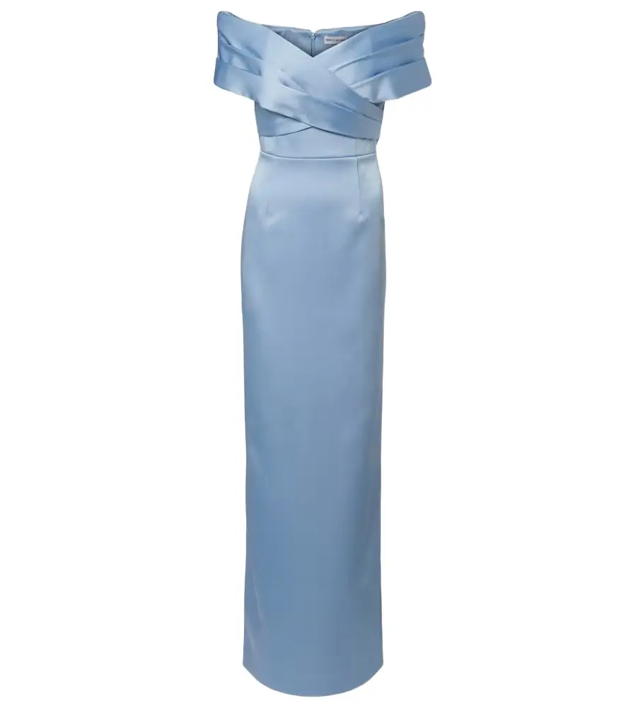 Kai off-shoulder satin gown Kai off-shoulder satin gown
