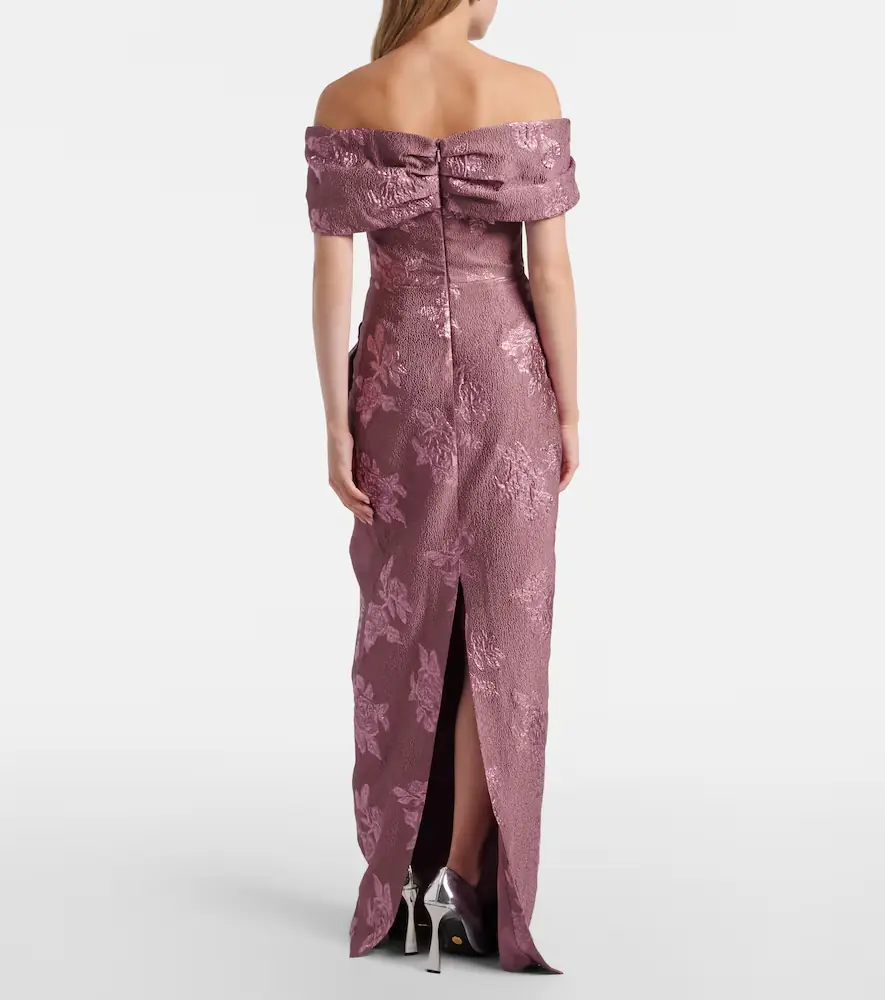Rebecca Vallance Levinia off-shoulder brocade gown | Thumbnail 3 Rebecca Vallance Levinia off-shoulder brocade gown | Thumbnail 3