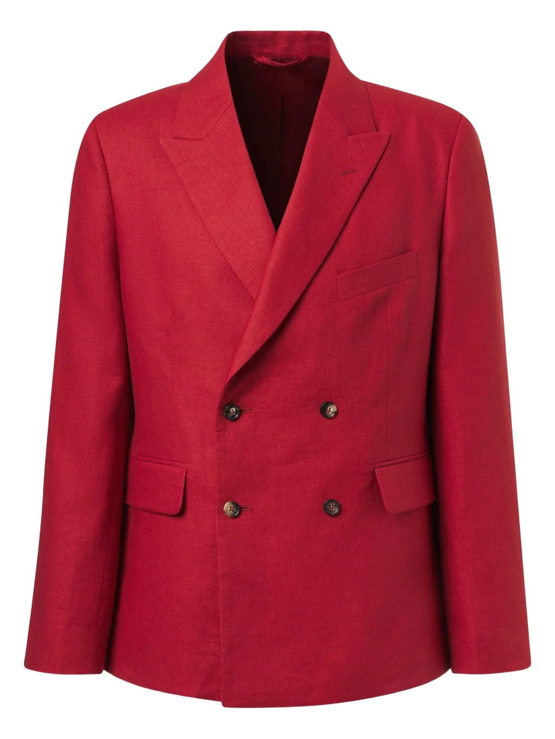 BODE Double-breasted linen blazer