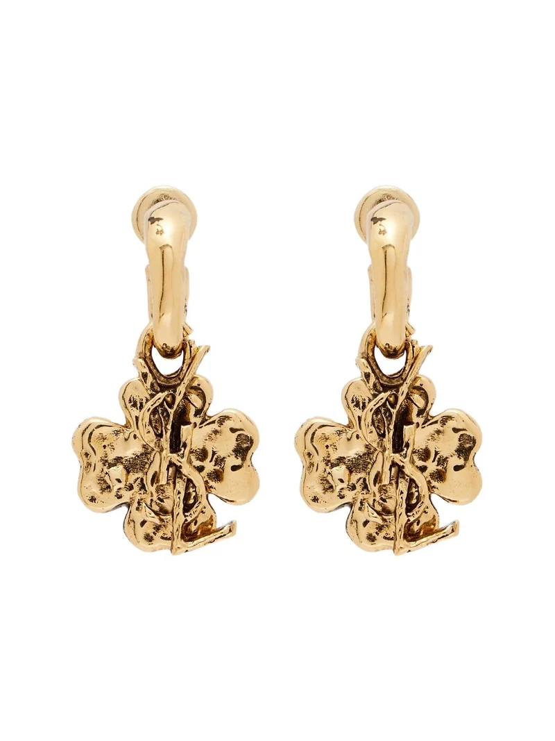 Saint Laurent Cassandre Lucky Charm drop earrings