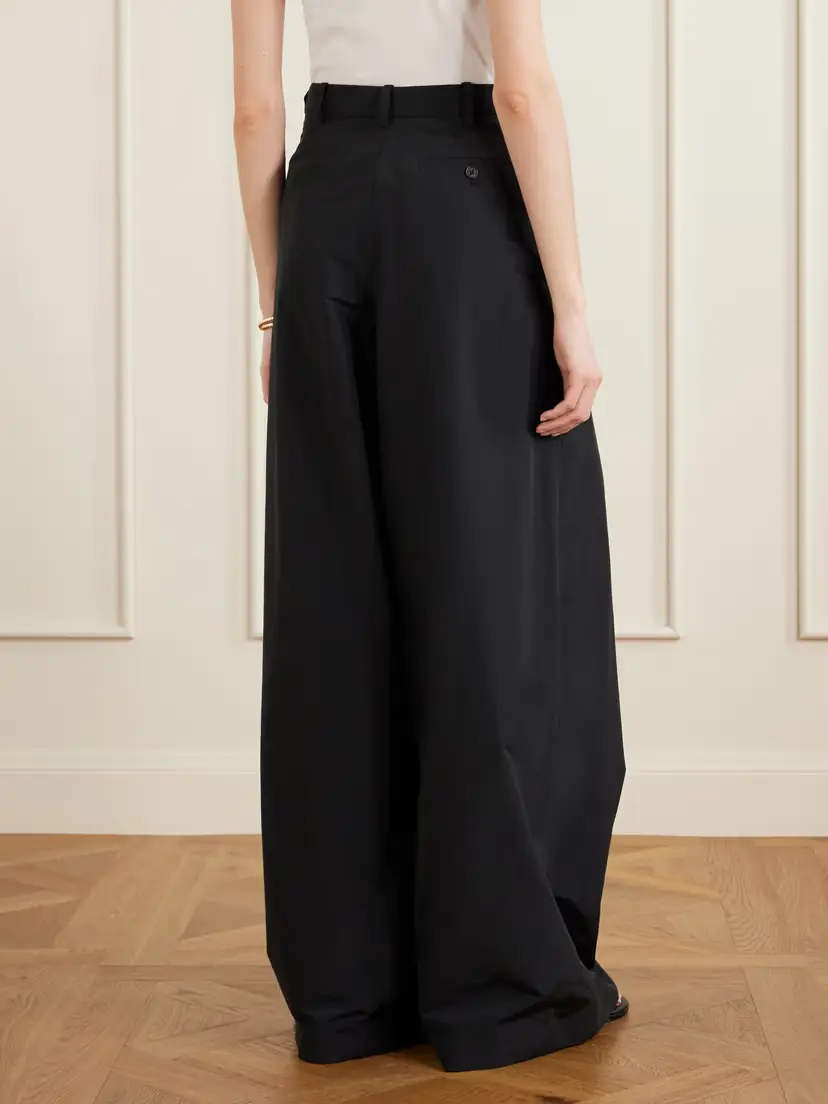 Ralph Lauren Collection Vannesa Pleated Cotton-blend Poplin Wide-leg Pants | Thumbnail 3 Ralph Lauren Collection Vannesa Pleated Cotton-blend Poplin Wide-leg Pants | Thumbnail 3