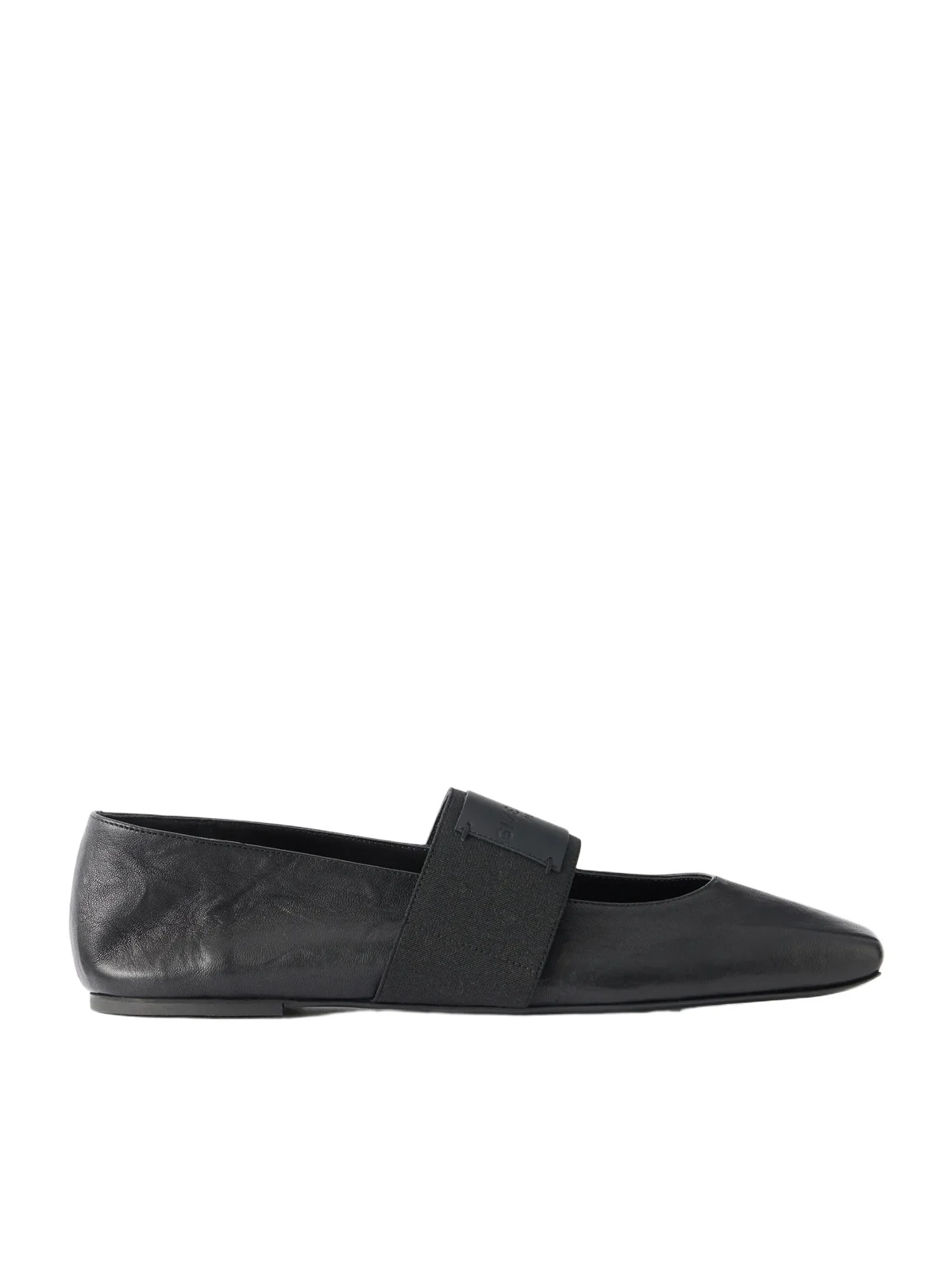 Logo-appliquéd Leather Ballerina Flats Logo-appliquéd Leather Ballerina Flats
