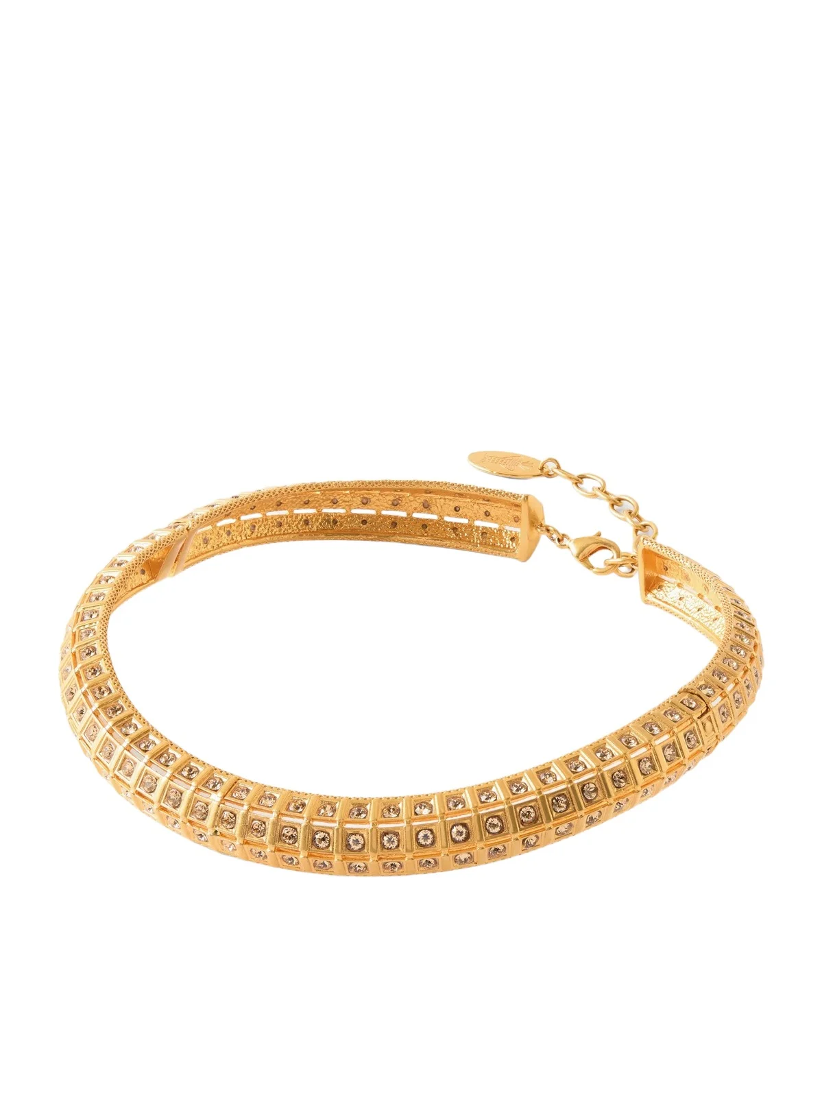 Sonia Petroff Lobster Vibe Crystal-embellished Gold-plated Necklace