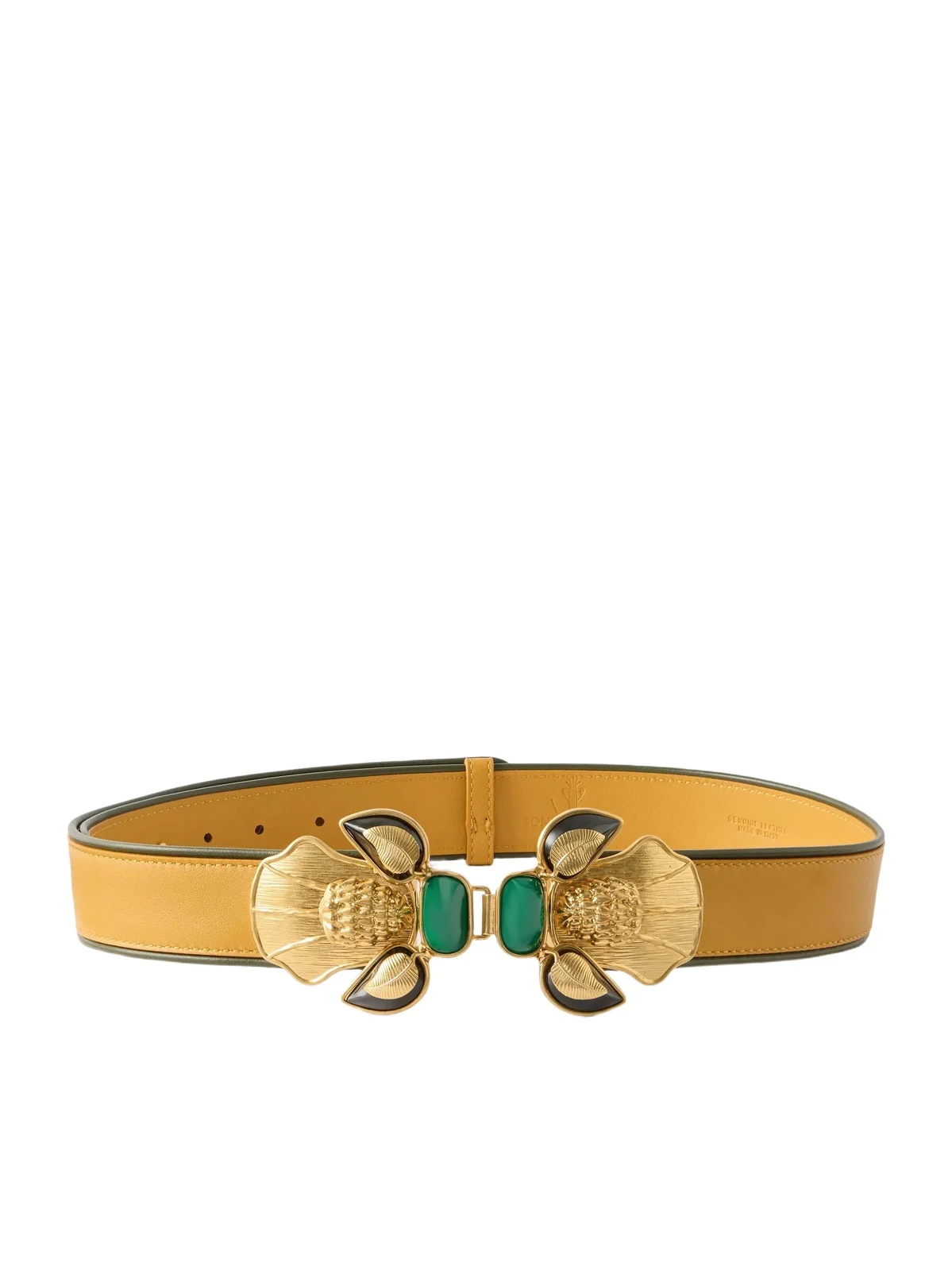 Bee Gold-tone And Leather Belt - Yellow Bee Gold-tone And Leather Belt - Yellow