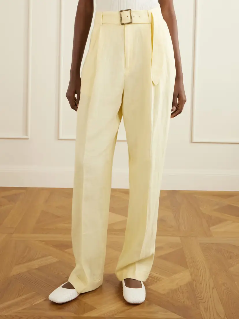 Polo Ralph Lauren Belted Linen Wide-leg Pants | Thumbnail 3 Polo Ralph Lauren Belted Linen Wide-leg Pants | Thumbnail 3