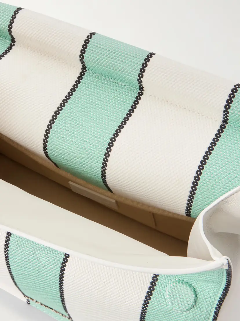 Jacquemus La Plage Leather-trimmed Striped Cotton Clutch | Thumbnail 6 Jacquemus La Plage Leather-trimmed Striped Cotton Clutch | Thumbnail 6