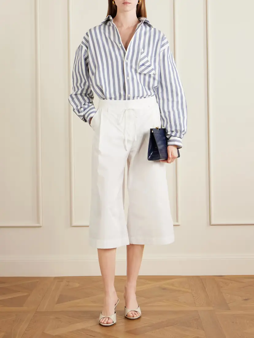 Jacquemus Le Marin High-rise Cotton-poplin Wide-leg Shorts | Thumbnail 2 Jacquemus Le Marin High-rise Cotton-poplin Wide-leg Shorts | Thumbnail 2