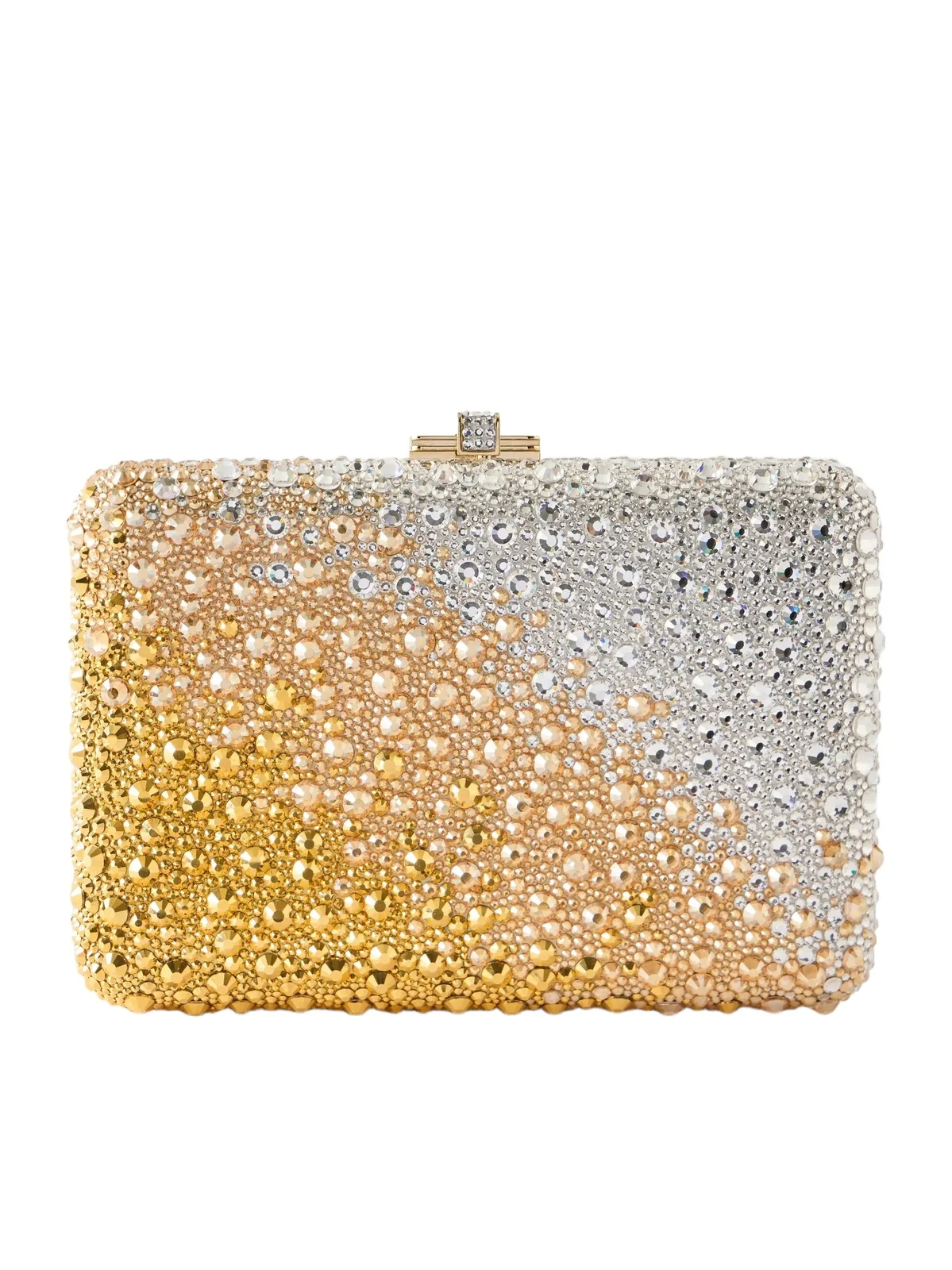 Slim Slide Crystal-embellished Silver-tone Clutch Slim Slide Crystal-embellished Silver-tone Clutch
