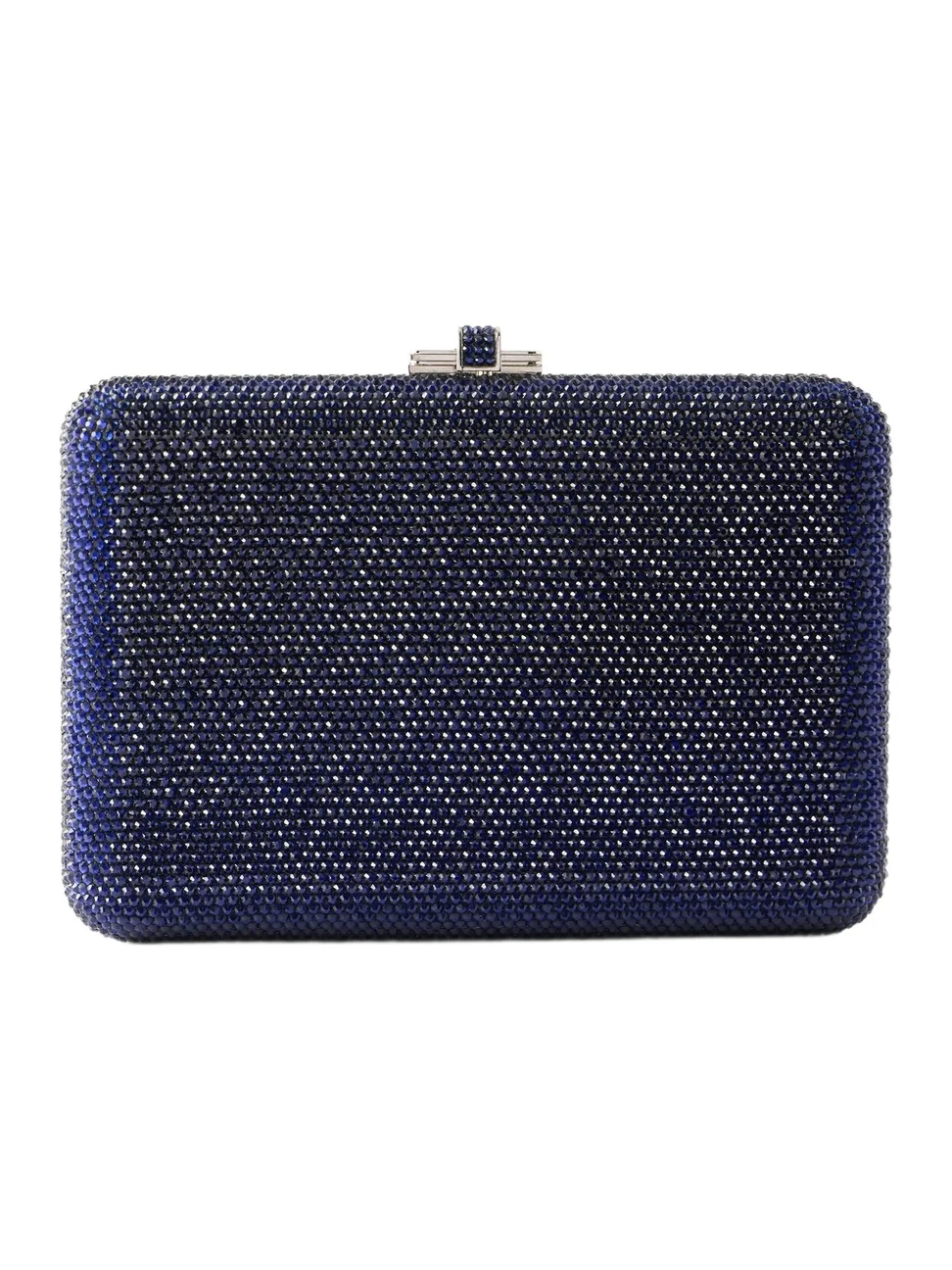 Slim Slide Crystal-embellished Silver-tone Clutch Slim Slide Crystal-embellished Silver-tone Clutch