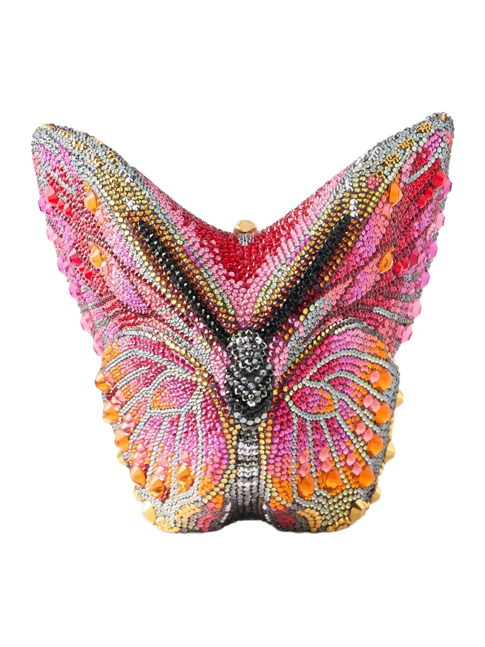 Butterfly Fireclipper Crystal-embellished Gold-tone Clutch Butterfly Fireclipper Crystal-embellished Gold-tone Clutch