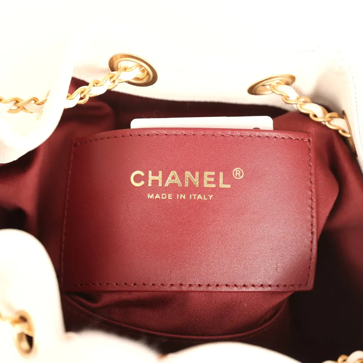 Chanel Chanel Mini 25 Hobo Bag White Caviar Antique Gold Hardware | Thumbnail 8 Chanel Chanel Mini 25 Hobo Bag White Caviar Antique Gold Hardware | Thumbnail 8