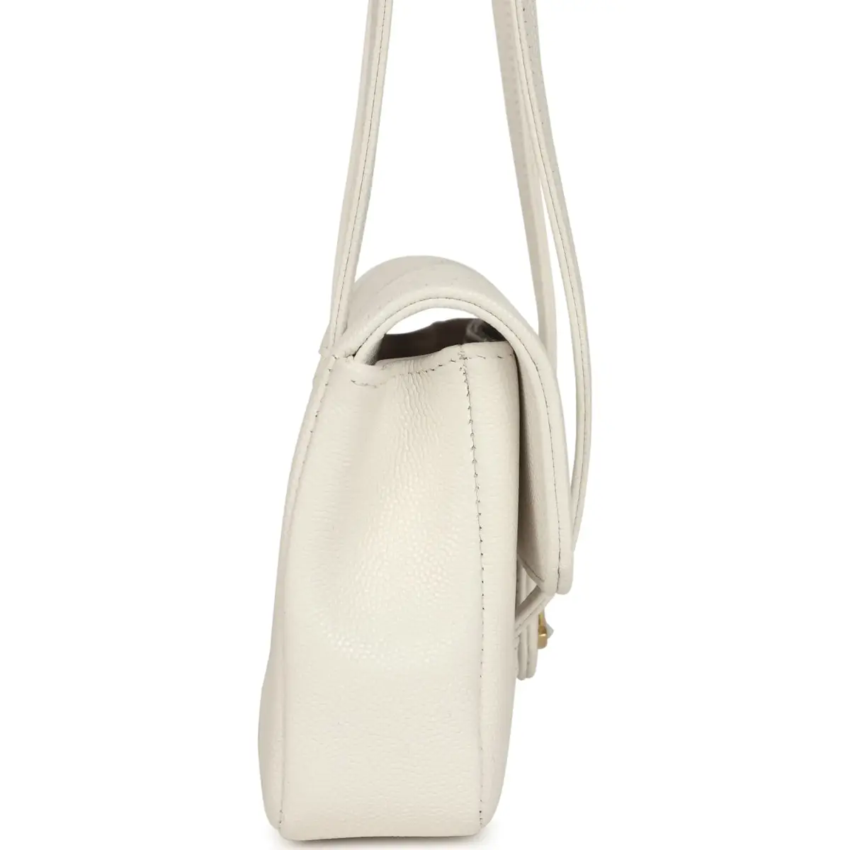Chanel Chanel Mini Preppy Coco Clutch with Straps White Shiny Caviar Brushed Gold Hardware | Thumbnail 3 Chanel Chanel Mini Preppy Coco Clutch with Straps White Shiny Caviar Brushed Gold Hardware | Thumbnail 3