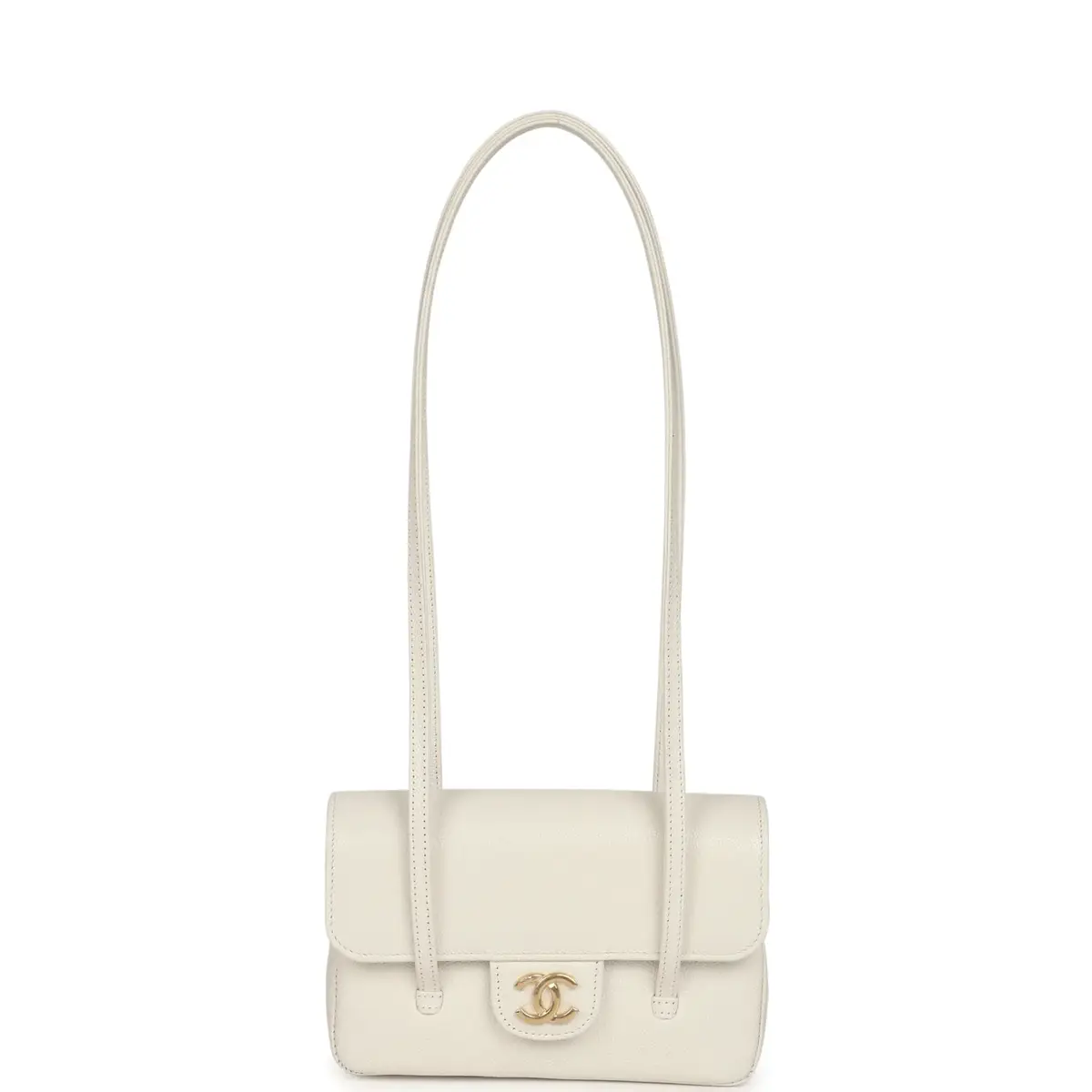 Chanel Chanel Mini Preppy Coco Clutch with Straps White Shiny Caviar Brushed Gold Hardware | Thumbnail 7 Chanel Chanel Mini Preppy Coco Clutch with Straps White Shiny Caviar Brushed Gold Hardware | Thumbnail 7